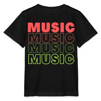 Ich liebe Musik - Stanley/Stella Kinder T-Shirt MINI CREATOR  - Schwarz - Vorne - Mikhail (115cm)