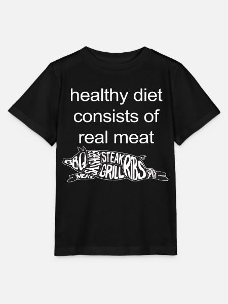 real meat - Stanley/Stella Kinder T-Shirt MINI CREATOR - Schwarz