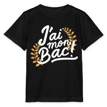 J'ai mon bac - T-shirt bio MINI CREATOR Stanley/Stella Enfant - noir - Devant - Mikhail (115cm)