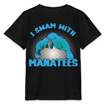 Ich Schwamm Mit Seekühen Wassertiere Seekühe - Stanley/Stella Kinder T-Shirt MINI CREATOR  - Schwarz - Vorne - Mikhail (115cm)