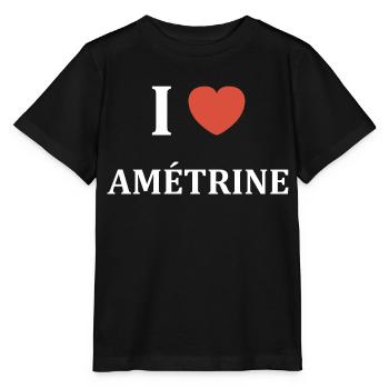I love Amétrine - T-shirt bio MINI CREATOR Stanley/Stella Enfant - noir - Devant - Mikhail (115cm)