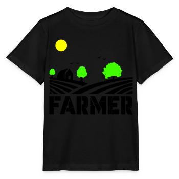 farmer - Stanley/Stella Kinder T-Shirt MINI CREATOR  - Schwarz - Vorne - Mikhail (115cm)
