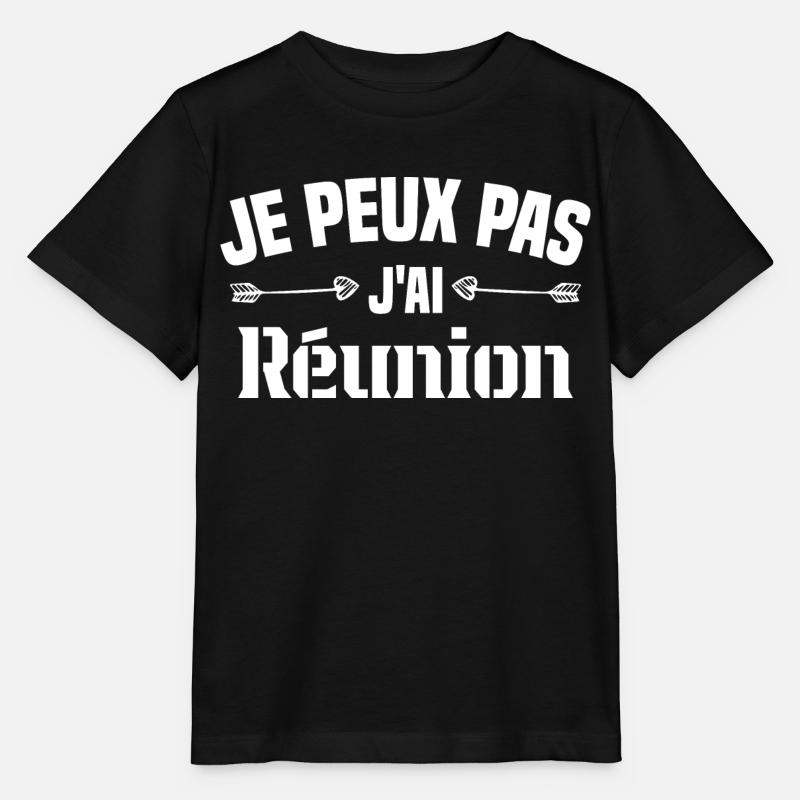 je peux pas j ai Réunion - T-shirt bio MINI CREATOR Stanley/Stella Enfant - noir