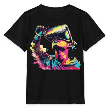 Réalité virtuelle - Immergez-vous dans un - T-shirt bio MINI CREATOR Stanley/Stella Enfant - noir - Devant - Mikhail (115cm)