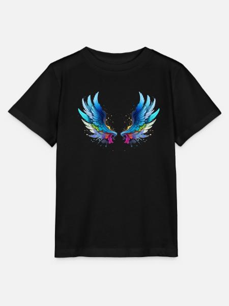 angelwings,angel,engelsflügel,flügel,bunt - Stanley/Stella Kinder T-Shirt MINI CREATOR  - Schwarz