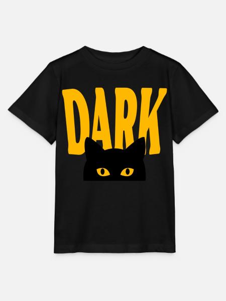 Dunkle Katze - Stanley/Stella Kinder T-Shirt MINI CREATOR - Schwarz