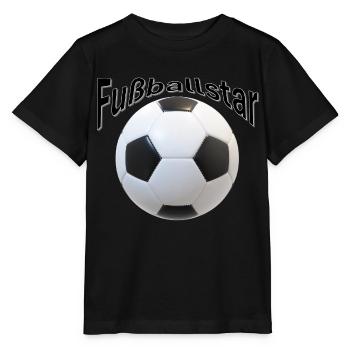 Football star - Stanley/Stella MINI CREATOR Kids’ T-Shirt - black - Front - Mikhail (115cm)
