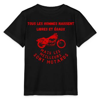 Les meilleurs sont motards - T-shirt bio MINI CREATOR Stanley/Stella Enfant - noir - Devant - Mikhail (115cm)