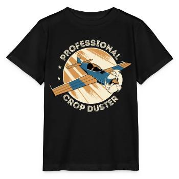 Professional Crop Duster Pilot, Aerial - Stanley/Stella MINI CREATOR Kids’ T-Shirt - black - Front - Mikhail (115cm)