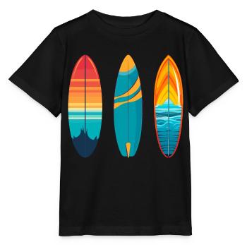 Surfbrett - Stanley/Stella Kinder T-Shirt MINI CREATOR  - Schwarz - Vorne - Mikhail (115cm)