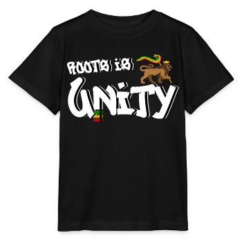 Roots is Unity - Stanley/Stella Kinder T-Shirt MINI CREATOR  - Schwarz - Vorne - Mikhail (115cm)