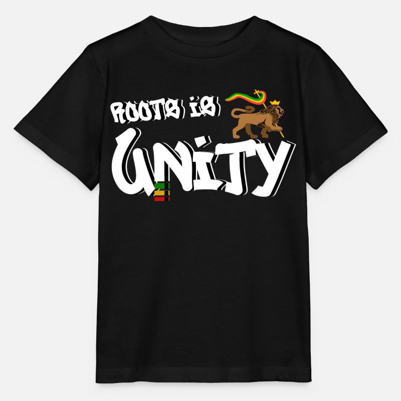 Les racines, c’est l’unité - T-shirt bio MINI CREATOR Stanley/Stella Enfant - noir