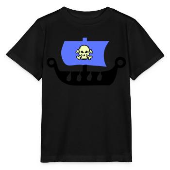 piratenschiff - Stanley/Stella Kinder T-Shirt MINI CREATOR  - Schwarz - Vorne - Mikhail (115cm)