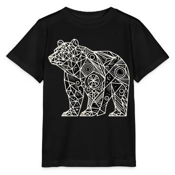 Bär Polygon - Stanley/Stella Kinder T-Shirt MINI CREATOR  - Schwarz - Vorne - Mikhail (115cm)