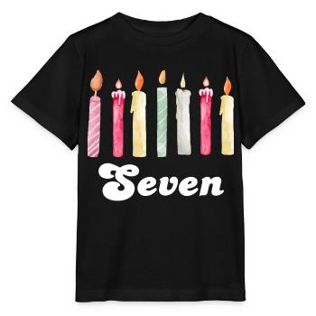 Kerze zum 7. Jahrestag - Stanley/Stella Kinder T-Shirt MINI CREATOR  - Schwarz - Vorne - Mikhail (115cm)