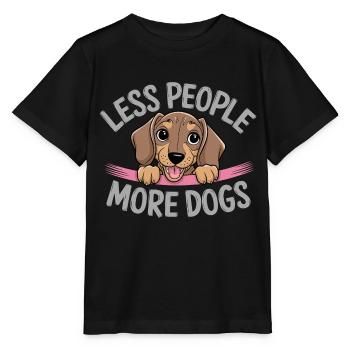 Dackel less people more dogs - Stanley/Stella Kinder T-Shirt MINI CREATOR  - Schwarz - Vorne - Mikhail (115cm)