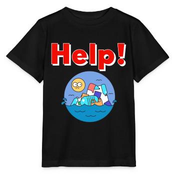 Plastik Umweltschutz - Stanley/Stella Kinder T-Shirt MINI CREATOR  - Schwarz - Vorne - Mikhail (115cm)