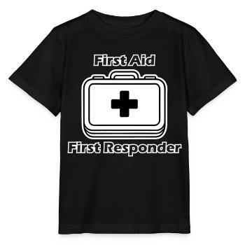 Medizinische Geräte - "Erste Hilfe, Ersthelfer" - Stanley/Stella Kinder T-Shirt MINI CREATOR  - Schwarz - Vorne - Mikhail (115cm)