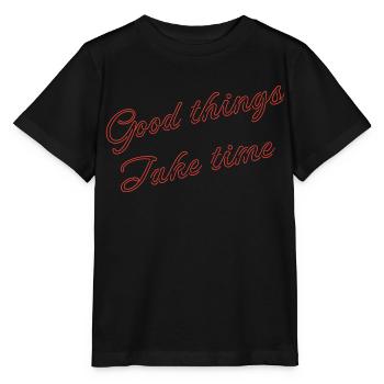 Gutes will Weile haben - Stanley/Stella Kinder T-Shirt MINI CREATOR  - Schwarz - Vorne - Mikhail (115cm)