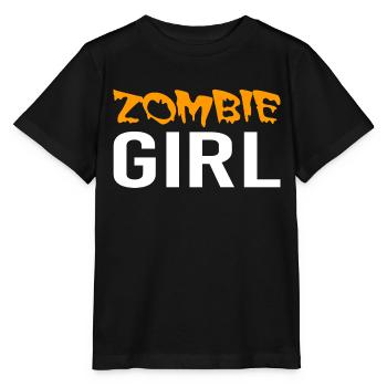 Zombie Girl - Halloween - Witch - Pumpkin - Horror - Stanley/Stella MINI CREATOR Kids’ T-Shirt - black - Front - Mikhail (115cm)