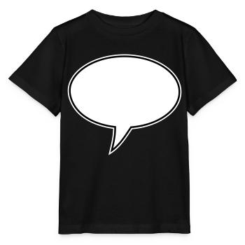 Sprechblase Design Links - Stanley/Stella Kinder T-Shirt MINI CREATOR  - Schwarz - Vorne - Mikhail (115cm)