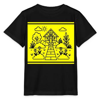 Schrebergarten Garten Natur - Stanley/Stella Kinder T-Shirt MINI CREATOR  - Schwarz - Vorne - Mikhail (115cm)