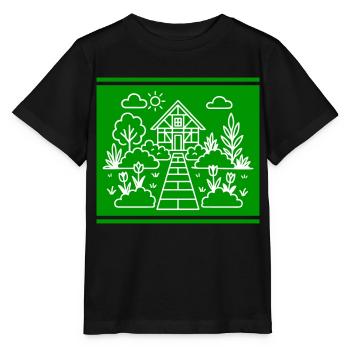 Abri de jardin jardinier jardin - T-shirt bio MINI CREATOR Stanley/Stella Enfant - noir - Devant - Mikhail (115cm)