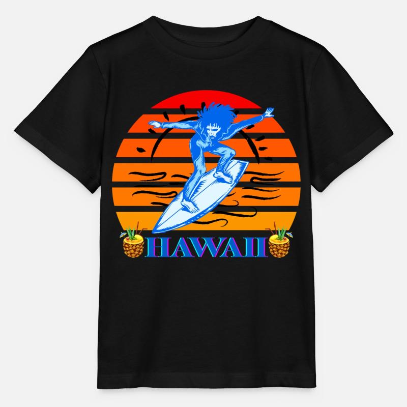 Surf à Hawaï - T-shirt bio MINI CREATOR Stanley/Stella Enfant - noir