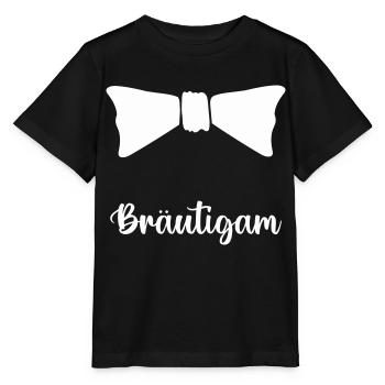 Noeud papillon marié - T-shirt bio MINI CREATOR Stanley/Stella Enfant - noir - Devant - Mikhail (115cm)
