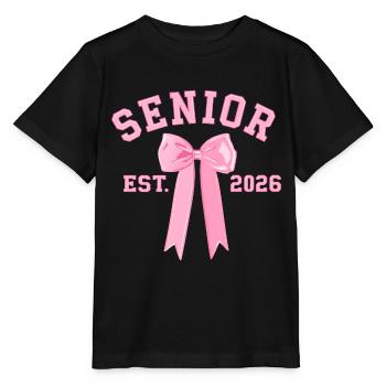 Senior 2026 Pink Bow - Stanley/Stella MINI CREATOR Kids’ T-Shirt - black - Front - Mikhail (115cm)