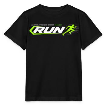 Neon Run Logo Sprint Look - Stanley/Stella MINI CREATOR Kids’ T-Shirt - black - Front - Mikhail (115cm)