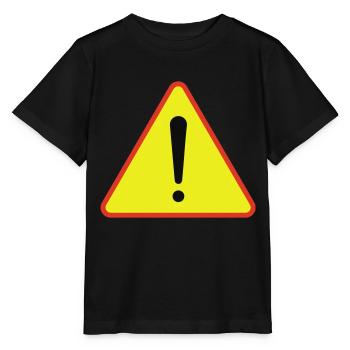 Warning Triangle - Stanley/Stella MINI CREATOR Kids’ T-Shirt - black - Front - Mikhail (115cm)