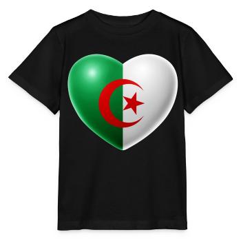 Heart (Algeria / Algeria) - Stanley/Stella MINI CREATOR Kids’ T-Shirt - black - Front - Mikhail (115cm)