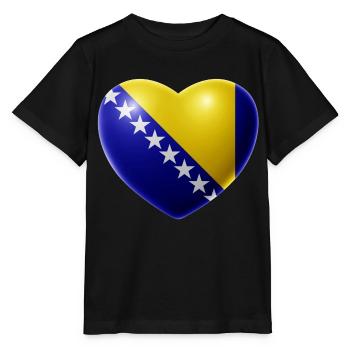 Heart (Bosnia / Bosna) - Stanley/Stella MINI CREATOR Kids’ T-Shirt - black - Front - Mikhail (115cm)