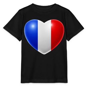 Heart (France / France) - Stanley/Stella MINI CREATOR Kids’ T-Shirt - black - Front - Mikhail (115cm)