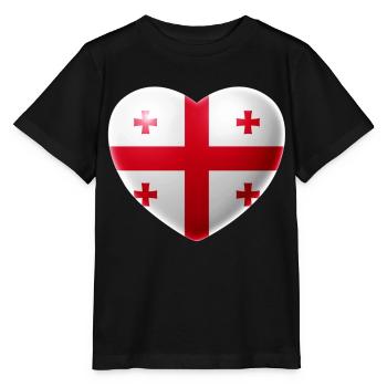 Heart (Georgia / Georgia) - Stanley/Stella MINI CREATOR Kids’ T-Shirt - black - Front - Mikhail (115cm)