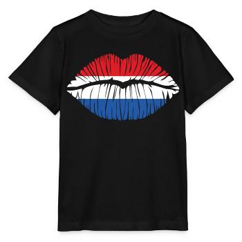 Kuss Niederlande - Stanley/Stella Kinder T-Shirt MINI CREATOR  - Schwarz - Vorne - Mikhail (115cm)