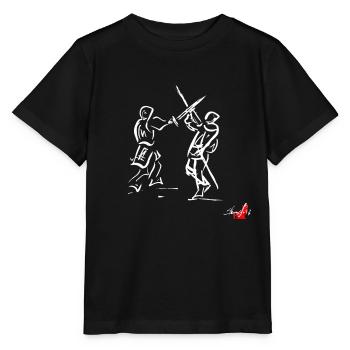 Blanc SWORD MÉDIÉVAL - T-shirt bio MINI CREATOR Stanley/Stella Enfant - noir - Devant - Mikhail (115cm)