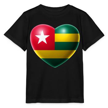 Coeur (Togo) - T-shirt bio MINI CREATOR Stanley/Stella Enfant - noir - Devant - Mikhail (115cm)
