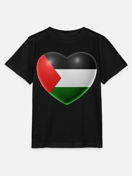 Coeur (Palestine / Palestine) - T-shirt bio MINI CREATOR Stanley/Stella Enfant - noir