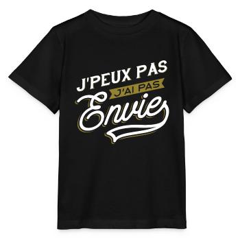 J'ai pas envie humour - T-shirt bio MINI CREATOR Stanley/Stella Enfant - noir - Devant - Mikhail (115cm)