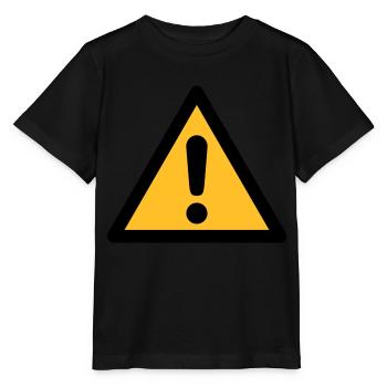 Symbole de danger - Danger général (2 couleurs) - T-shirt bio MINI CREATOR Stanley/Stella Enfant - noir - Devant - Mikhail (115cm)