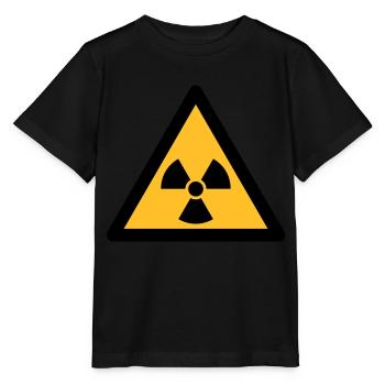 Symbole de danger - Radioactivité (2 couleurs) - T-shirt bio MINI CREATOR Stanley/Stella Enfant - noir - Devant - Mikhail (115cm)