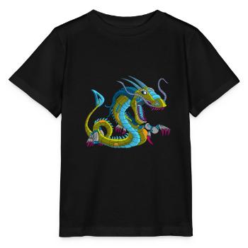 Metalldrache Mechdragon Drache aus Metall - Stanley/Stella Kinder T-Shirt MINI CREATOR  - Schwarz - Vorne - Mikhail (115cm)