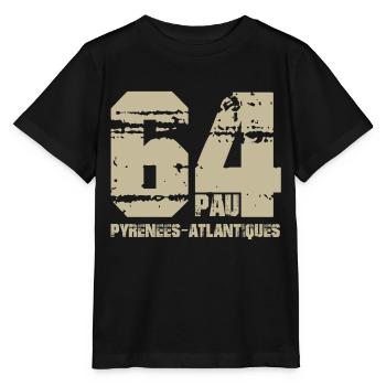 France Aquitaine Pyrénées Atlantiques 64 Pau - T-shirt bio MINI CREATOR Stanley/Stella Enfant - noir - Devant - Mikhail (115cm)