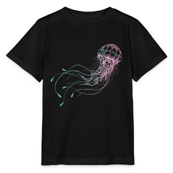 Méduse - Shirt Ocean animaux de mer Cadeau - T-shirt bio MINI CREATOR Stanley/Stella Enfant - noir - Devant - Mikhail (115cm)