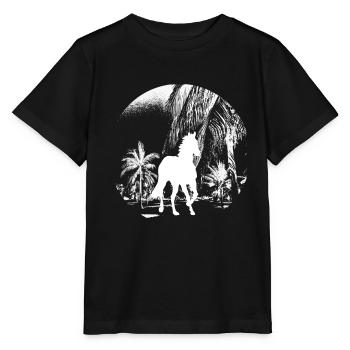 Chevaux chevaux - T-shirt bio MINI CREATOR Stanley/Stella Enfant - noir - Devant - Mikhail (115cm)