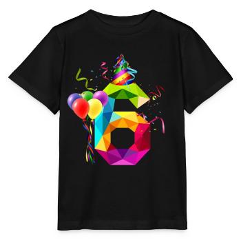 6TH BIRTHDAY - BIRTHDAY CHILD - 6 YEARS OLD - Stanley/Stella MINI CREATOR Kids’ T-Shirt - black - Front - Mikhail (115cm)