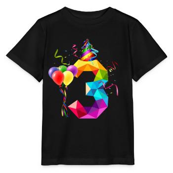 3. GEBURTSTAG - GEBURTSTAGSKIND - 3 JAHRE ALT - Stanley/Stella Kinder T-Shirt MINI CREATOR  - Schwarz - Vorne - Mikhail (115cm)
