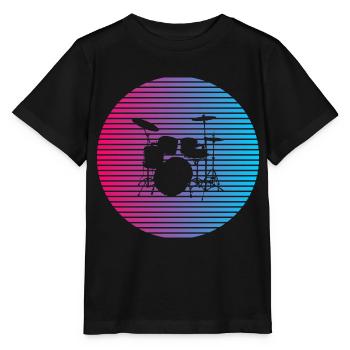 Ich mag die Drums - Stanley/Stella Kinder T-Shirt MINI CREATOR  - Schwarz - Vorne - Mikhail (115cm)